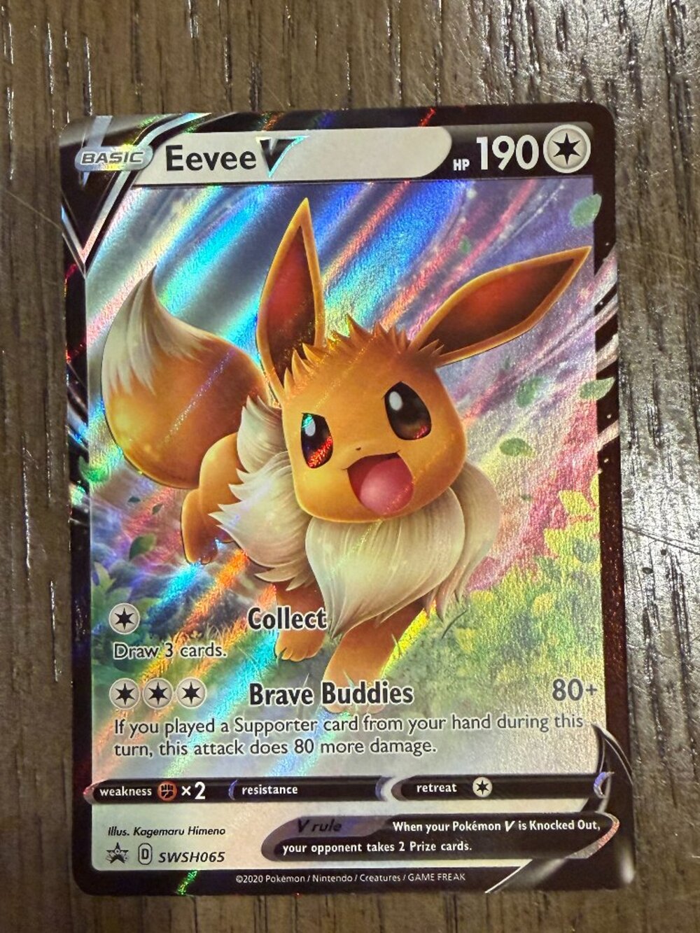 Eevee V [SWSH065] Holo Promo Sword & Shield LP English - Pokemon